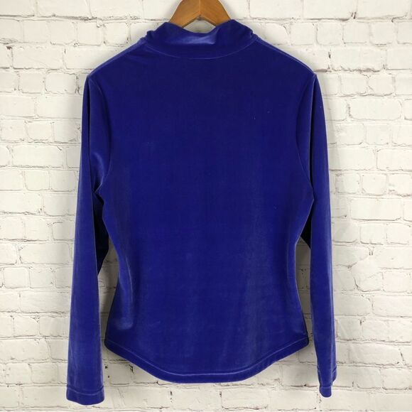 Obermeyer Velour Purple 1/4 Zip Pullover Women's Sz Medium - Picture 7 of 8